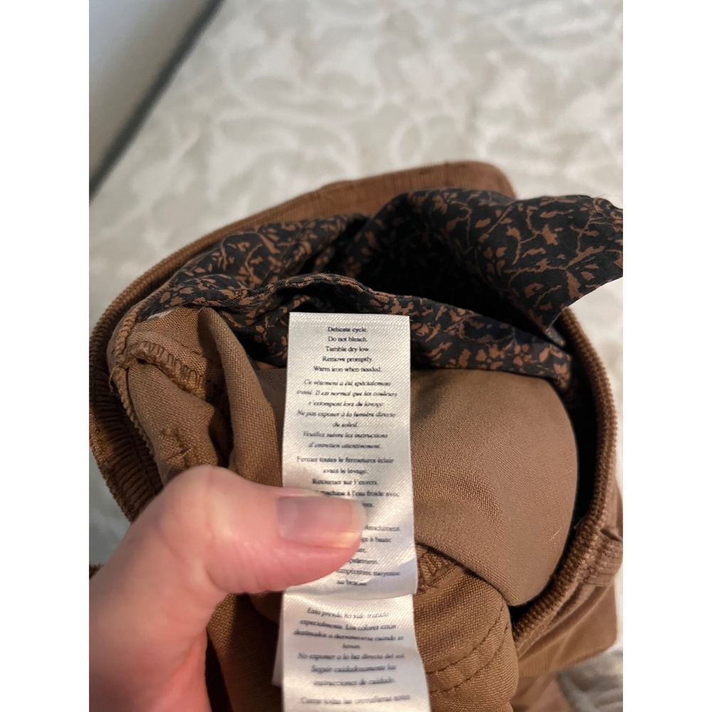 Faherty "stretch cord" Brown Organic Cotton Wide Leg Corduroy Pants Size 32 - Picture 6 of 12
